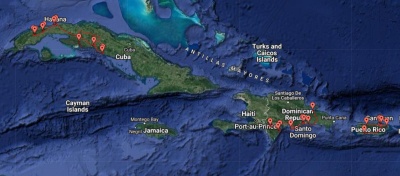 Greater Antilles map