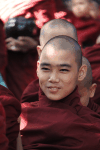 Monk Waiting Midday Meal